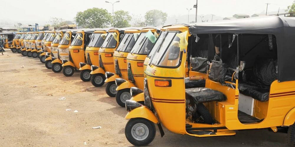 Keke riders generating daily income in busy Nigerian transport routes.